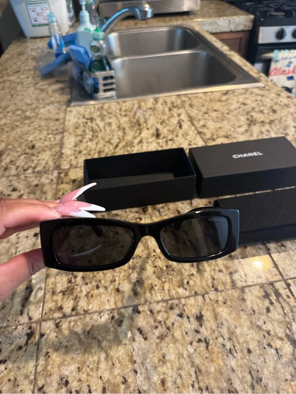 New CHANEL 2026 CH5566 summer collection Black Sunglasses